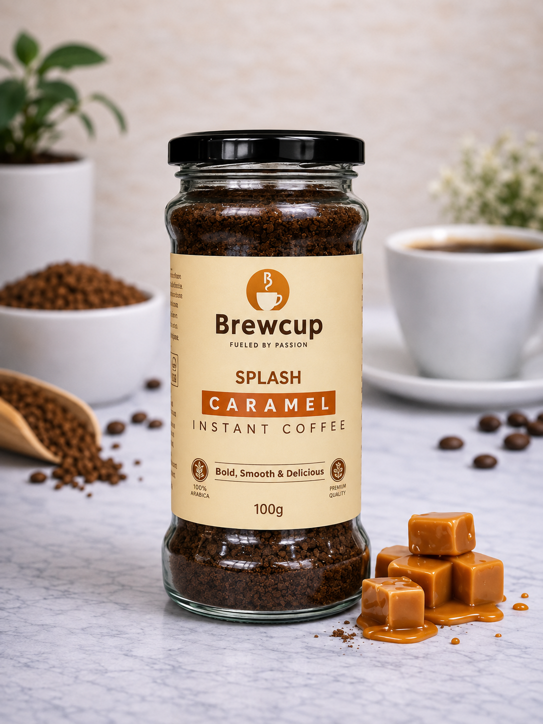Brewcup Splash-Caramel Instant Coffee